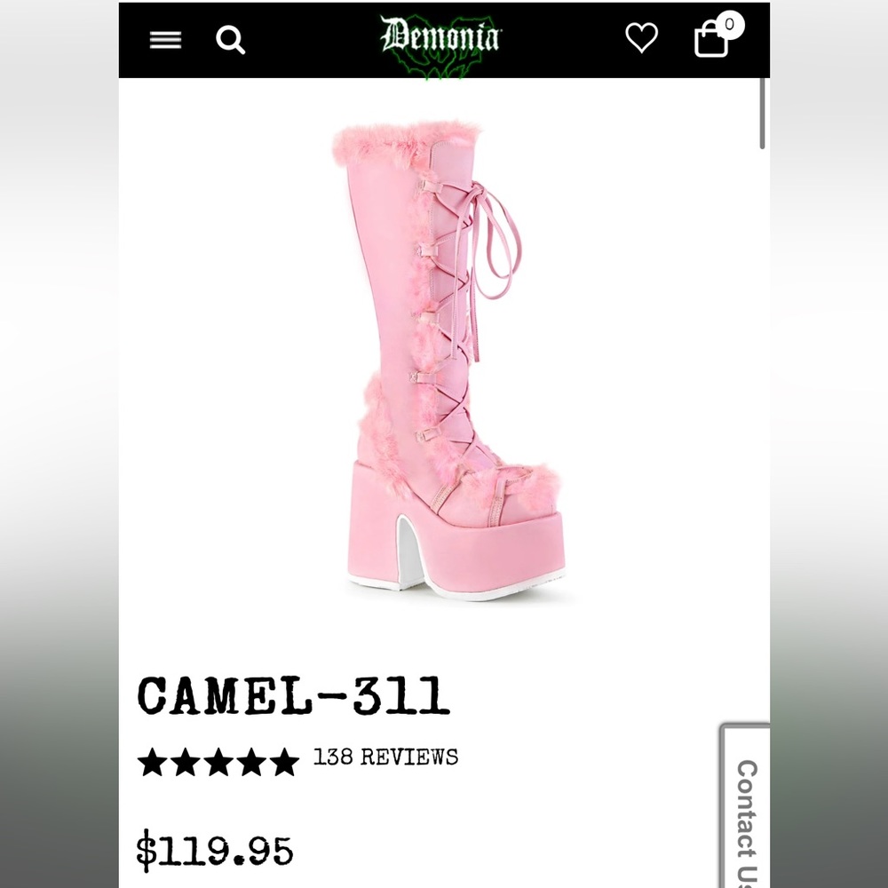 Demonia Camel 311 pink